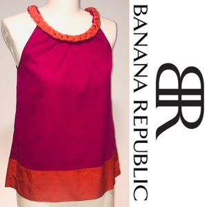 BANANA REPUBLIC purple/orange sleeveless top ▪️med